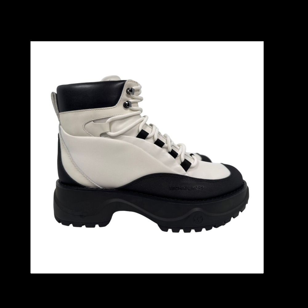 Michael Kors Dupree Hiker Boot Womens 8 M Black White Colorway